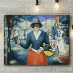 Pictorul Fericit Lady in the street (Flowergirl) - Pictură pe numere Panza pictura