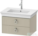 Duravit WHITE TULIP mosdó alá építhető függesztett 2 fiókos alsószekrény, 684 x 458 mm, Taupe High Gloss WT43510H3H3 (WT43510H3H3)