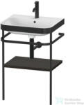 Duravit HAPPY D. 2 Plus bútorral aláépíthető mosdó 1 csaplyukkal, c-bonded fémállvánnyal, Brushed Walnut Real wood veneer HP4735O6969 (HP4735O6969)