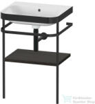 Duravit HAPPY D. 2 Plus bútorral aláépíthető mosdó csaplyuk nélkül, c-bonded fémállvánnyal, Brushed Walnut Real wood veneer HP4735N6969 (HP4735N6969)
