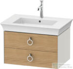 Duravit WHITE TULIP mosdó alá építhető függesztett 2 fiókos alsószekrény, 684 x 458 mm, Nordic White Satin Matt Lacquer/Natural Oak solid WT43510H539 (WT43510H539)