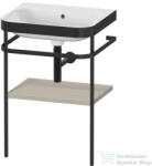 Duravit HAPPY D. 2 Plus bútorral aláépíthető mosdó csaplyuk nélkül, c-bonded fémállvánnyal, Taupe Satin Matt Lacquer HP4735N6060 (HP4735N6060)