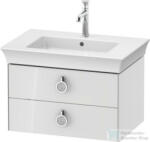 Duravit WHITE TULIP mosdó alá építhető függesztett 2 fiókos alsószekrény, 684 x 458 mm, White High Gloss Lacquer WT435108585 (WT435108585)