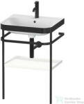 Duravit HAPPY D. 2 Plus bútorral aláépíthető mosdó 1 csaplyukkal, c-bonded fémállvánnyal, White Satin Matt Lacquer HP4735O3636 (HP4735O3636)