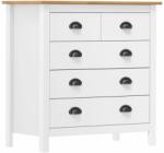 vidaXL Servantă Hill, alb, 79x40x80 cm, lemn masiv de pin (288918) Comoda