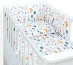 MT Textil MTT 3 részes ágyneműhuzat szett (100x135cm) - Fehér alapon Erdő állatkái