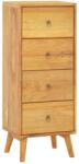 vidaXL Comodă cu sertare, 40x30x100 cm, lemn masiv de tec (340736) Comoda