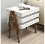 Asir 3 db ROMA dohányzóasztal szett fehér/barna 845HCT2824 (AS0596)