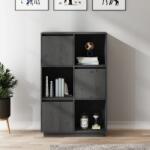 vidaXL Dulap înalt, gri, 74x35x117 cm, lemn masiv de pin (814366) Comoda