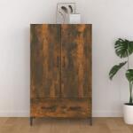 vidaXL Dulap înalt, stejar fumuriu, 70x31x115 cm, lemn prelucrat (817474) Comoda