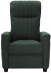 vidaXL Fotoliu de masaj, verde închis, material textil (342271)