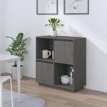vidaXL Servantă, gri, 74x35x80 cm, lemn masiv de pin (814351) Comoda