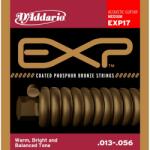 D'Addario EXP17 - Coated Phosphor Acoustic Guitar Strings, Medium, 13-56 - F948F