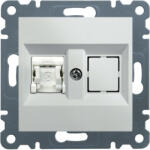 Hager Lumina WL2110 Informatikai csatlakozóaljzat 1xRJ45, Cat5e UTP fehér burkolattal, keret nélkül (WL2110)