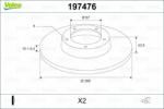 VALEO Disc frana VALEO 197476 (197476) - automobilus