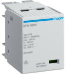  Hager SPN080N, túlfeszültség levezető betét (SPN802, SPN802(R)-hez)B+C (T1+T2) fokozatú, 255V/25kA (Hager SPN080N) (SPN080N)