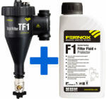 Fernox Total filter TF1 iszapleválasztó, mágneses, golyóscsappal 3/4" + F1 inhibitor folyadék (62147) (62147)