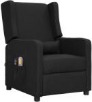 vidaXL Fotoliu electric de masaj rabatabil, negru, textil (3098735)