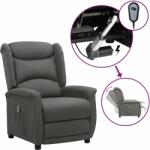 vidaXL Fotoliu rabatabil electric, gri închis, material textil (3098507)
