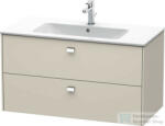 Duravit Brioso mosdó alá építhető 2 fiókos alsószekrény krómozott fogantyúval, 1020x479 mm, Taupe Matt Decor BR410301091 (BR410301091)