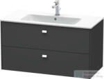 Duravit Brioso mosdó alá építhető 2 fiókos alsószekrény krómozott fogantyúval, 1020x479 mm, Graphite Matt Decor BR410301049 (BR410301049)