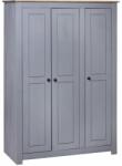 vidaXL Șifonier cu 3 uși, gri, 118 x 50 x 171, 5 cm, pin gama Panama (282662) - comfy Garderoba