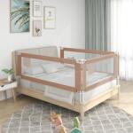 vidaXL Balustradă de protecție pat copii, gri taupe, 90x25 cm, textil (10216)