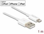 Delock USB adat- és töltőkábel iPhone , iPad és iPod készülékhez fehér 1 m (83000) - dellaprint