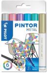 Pilot Pintor F dekormarker készlet 1 mm 6db metál szín (PDMPTFM6)