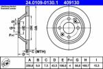 ATE Disc frana ATE 24.0109-0130.1 (24.0109-0130.1)