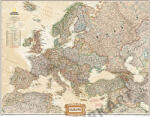 National Geographic Európa falitérkép National Geographic 76x61 cm - antik színű