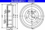 ATE Tambur frana ATE 24.0222-8013.1 (24.0222-8013.1) - automobilus