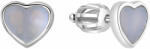 Beneto Ezüst szív fülbevalók gyöngyházgal AGUP1653S