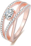 Beneto Rózsaszín aranyozott ezüst gyűrű cirkóniákkal AGG331 56 mm