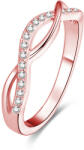 Beneto Rózsaszín aranyozott ezüst gyűrű AGG191 kristályokkal 56 mm
