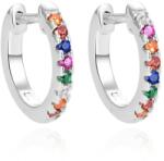 Beneto Karika ezüst fülbevaló színes cirkónium kövekkel AGUC2696