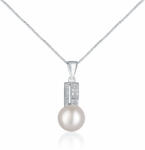JwL Luxury Pearls Elegáns nyaklánc valódi gyönggyel és cirkónium kővel JL0645 (lánc, medál) - vivantis