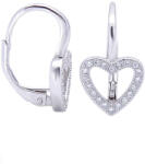 Beneto Ezüst szív fülbevalók AGUC1958