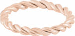 Troli Modern csavart rózsaszínű aranyozott gyűrű 56 mm