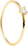 PDPAOLA Gyengéd aranyozott gyűrű szívvel White Heart Gold AN01-223 56 mm