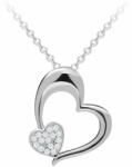 Preciosa Romantikus ezüst nyaklánc cirkónium kövekkel Tender Heart Preciosa 7431 59 - vivantis