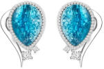 Preciosa Elegáns Ines mátrix fülbevalók kék 6111 29