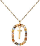 PDPAOLA Gyönyörű aranyozott nyaklánc "T" betű LETTERS CO01-279-U (lánc, medál) - vivantis