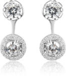 Beneto Ezüst kettős fülbevaló kristályokkal AGUP1172