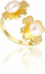 JwL Luxury Pearls Aranyozott gyűrű valódi gyönggyel négylevelű lóhere JL0693 - vivantis
