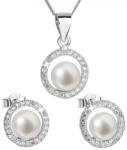 Evolution Group Luxus ezüst ékszerkészlet valódi gyöngyökkel Pavona 29023.1 (fülbevaló, lánc, medál) - vivantis