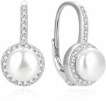 Beneto Varázslatos ezüst fülbevalók valódi folyami gyöngyökkel AGUC2397PL