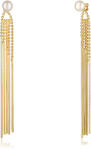JwL Luxury Pearls Hosszú, aranyozott fülbevalók 2 az 1-ben valódi gyöngyökkel JL0654