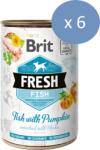 Brit 6 x Conserva Brit Fresh cu Peste si Dovleac, 400 g