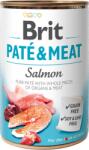 Brit Conserva cu bucati de carne si pate, Brit Pate & Meat cu Somon, 400 g
